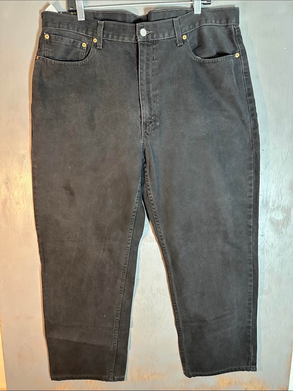 Men's Black Straight-Leg Jeans